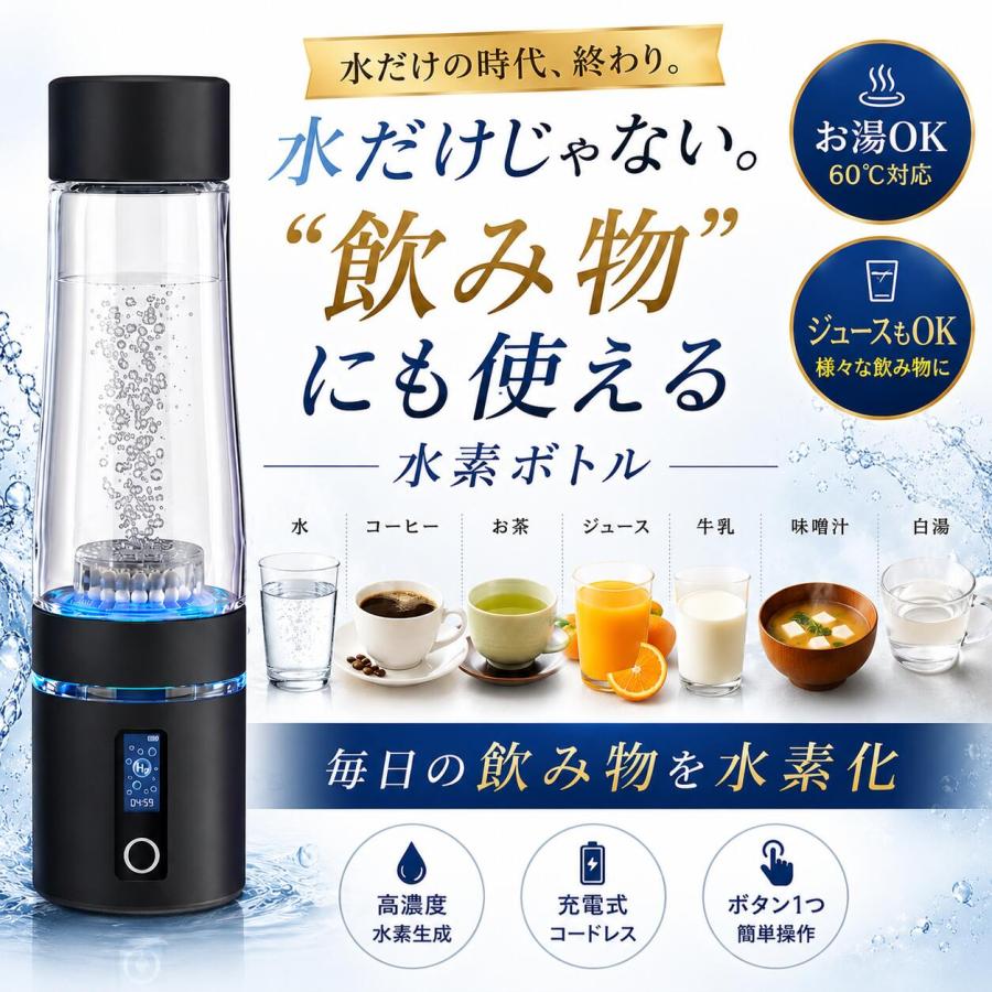 ハイドロリッチボトル 水素ボトル 水素水生成器 ジュース対応 コーヒー