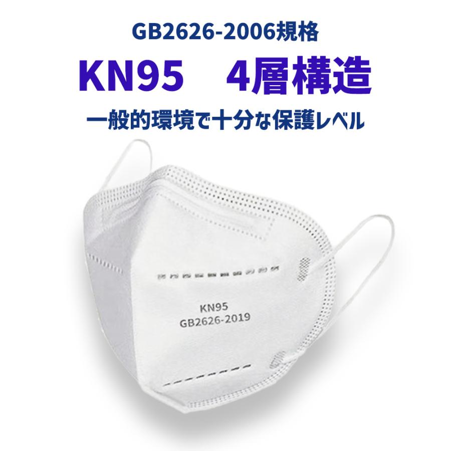 KN95マスク 高機能マスク 4層構造 立体マスク 不織布 リーフ型　500枚 一朗堂 KN95 マスク 立体4層構造 不織布 ウイルス対策 PM2.5 花粉対策