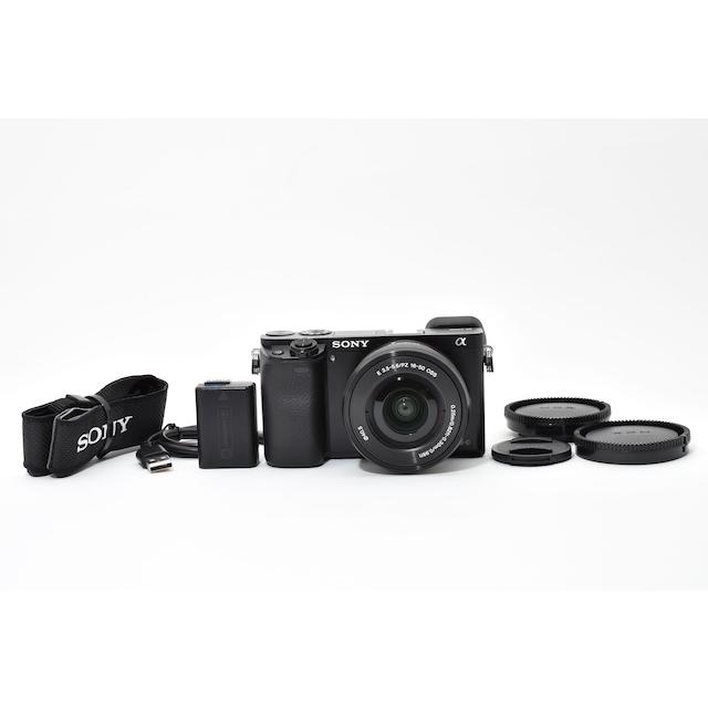 良品＞ソニー SONY α6000 パワーズームレンズキット ILCE-6000L B