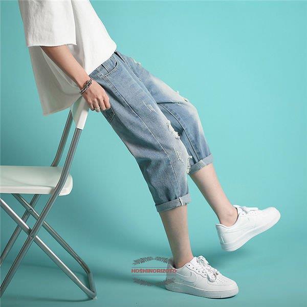 大注目 ボトムス パンツ メンズ ジーンズ スウェットパンツ ダメージデニム クロップドパンツ メンズ ジーンズ スウェットパンツ ダメージデニムパンツ カジュアルパンツ おしゃれ 半ズボン 夏物 Www Threeriversofs Com
