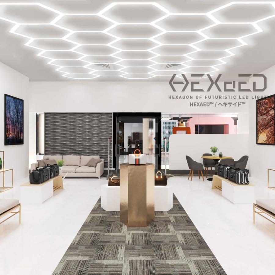 ガレージ DIY LED ライト 【 HEXAED ヘキサイド 六角形5連タイプ ガレージ DIY LED ライト 【 HEXAED ヘキサイド 六角形5連タイプ