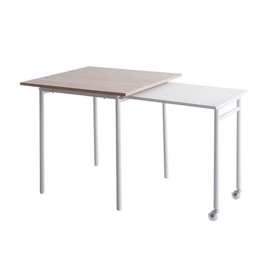 Libre 伸縮スライド式ダイニングテーブル正方形 幅75〜125cm