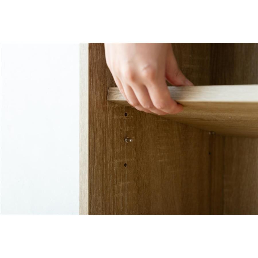 幅96cm】Tas バイカラーキャビネット 扉付き リビング収納 本棚 北海道