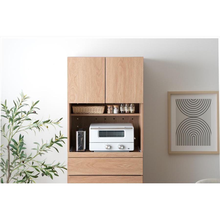 幅58cm Keuken ゴミ箱収納付きレンジ台 キッチン収納 レンジラック 2