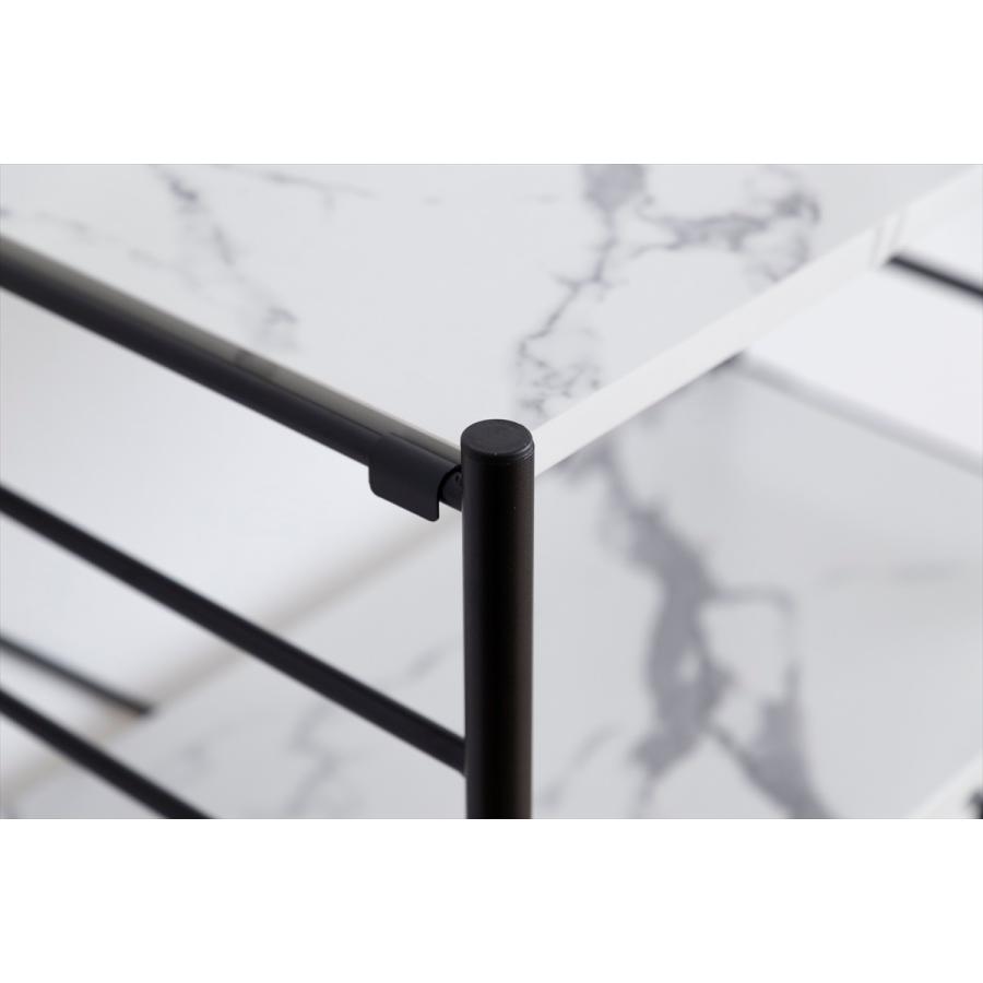 幅80cm Laulu 引き出し付きシェルフ 収納 ディスプレイラック 可動棚