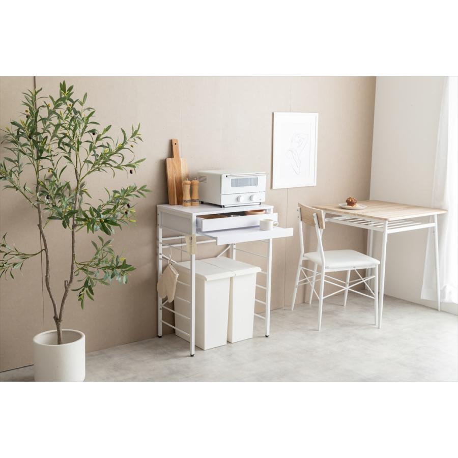 幅60cm】Cammy ゴミ箱上レンジラック ロータイプ レンジ台 レンジ