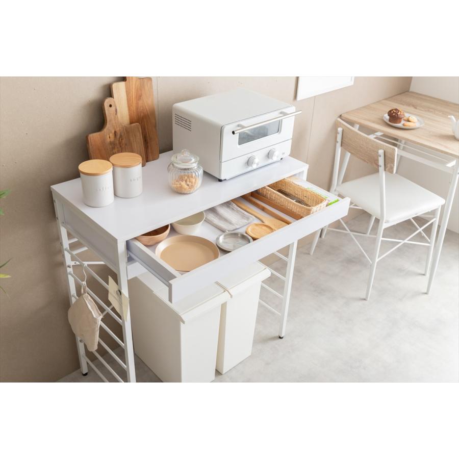 幅60cm】Cammy ゴミ箱上レンジラック ロータイプ レンジ台 レンジ