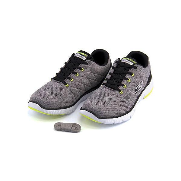 SKECHERS　スケッチャーズ フレックスアドバンテージ3.0スタリー メンズスニーカー ワイドフィットモデル 大きいサイズ 52957W-GYBK｜hoshishop｜03