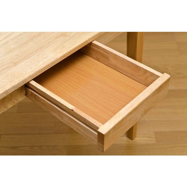 天然木 センターテーブル 引き出し付き 幅/90×奥行/60×高さ/43 cm
