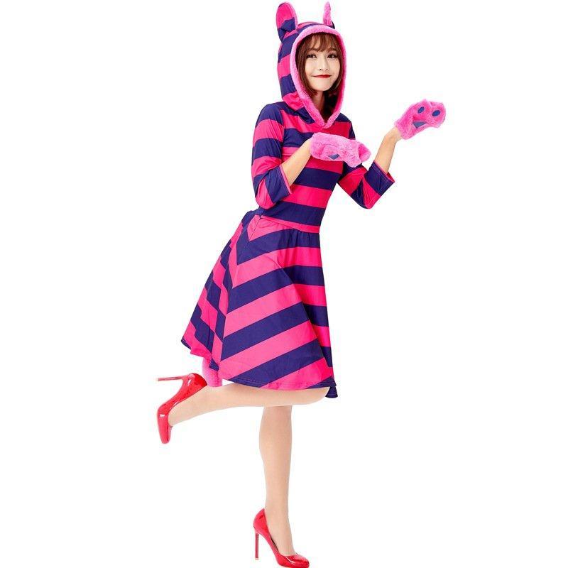 ブランド品専門の ハロウィンコスプレコスチューム衣装スマイリーキャット動物コスプレ 女性用 おもしろいハロウィーン衣装パーティー