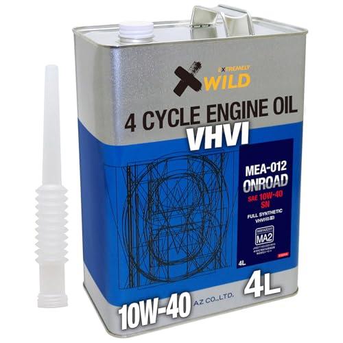 AZ(エーゼット) バイク用 4サイクル エンジンオイル 4L 【10W-40/MA2