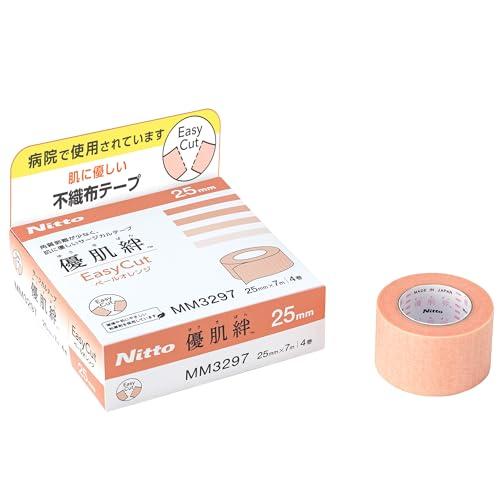 カプレーブ オレンジ(顔・体用)２本セット ニトムズ 優肌絆 EasyCut ペールオレンジ25mm×7m 4巻入 (品番MM3297