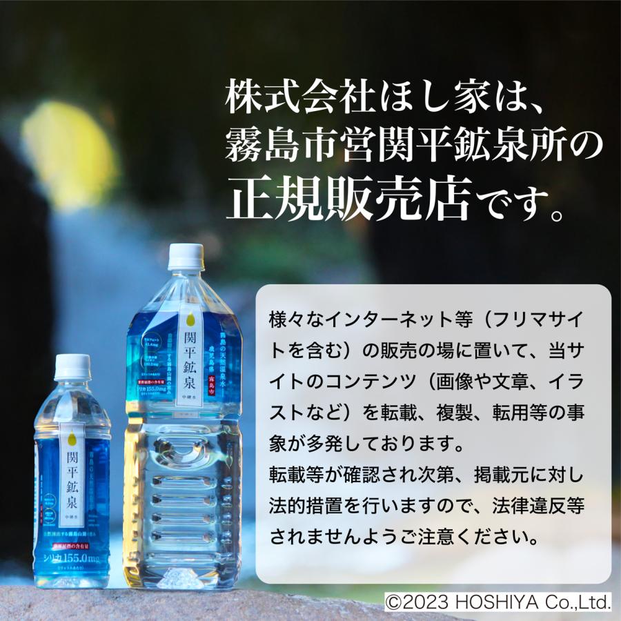 関平鉱泉水　500ml 24本　ミネラルウォーター　ペットボトル　シリカ155mg　中硬水　霧島　天然水　温泉水　水分補給　ミネラル補給｜hoshiya｜12