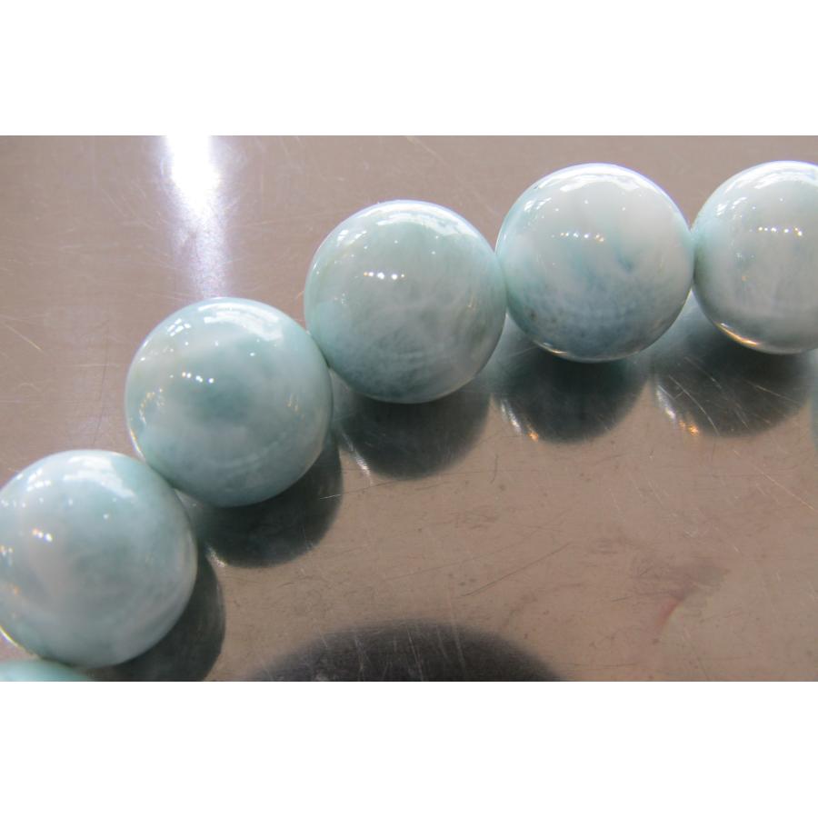 ♡高品質♡！カリブ海の宝石！ラリマー ブレスレット ☆ 贅沢な大玉13㎜玉天然石 カリブ海の宝石☆美しい海色☆天然石ブレスレット/ラリマー（ブルー