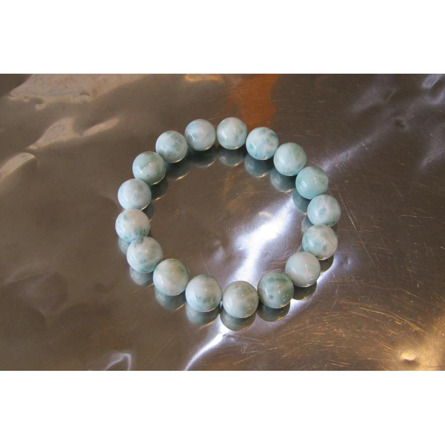 大玉13mm珠 カリブ海の宝石 ラリマーブレスレット sa1641 : 地球(ほし