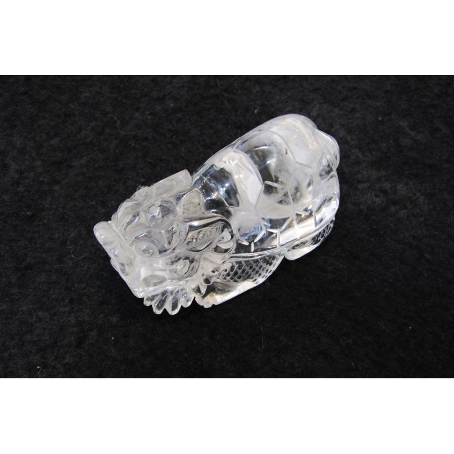 財運を引き寄せる龍亀 天然水晶 龍亀（ロングイ） sa1688 水晶 の かけら