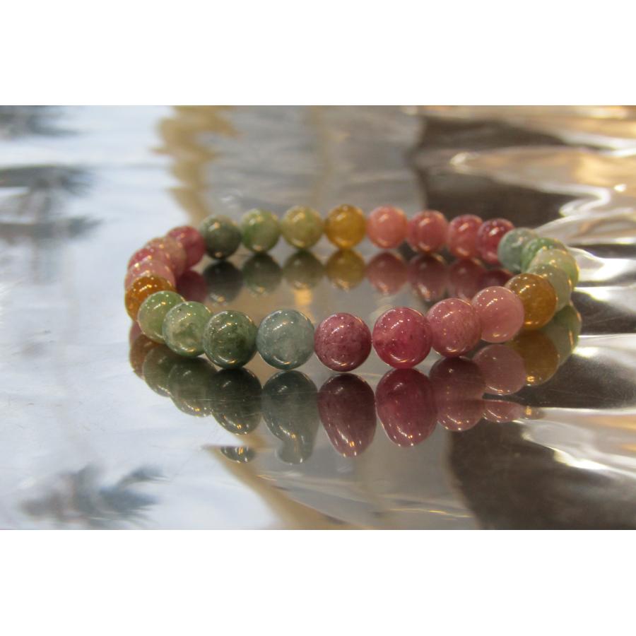 キャンディトルマリンブレスレット キャンディーカラートルマリンブレスレット【7mm玉】TRMBR-039