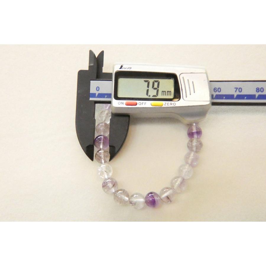 奇跡の石 スーパーセブン7.5mm〜7.9mm珠ブレスレット sa1823 : 地球