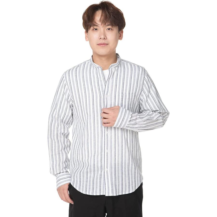 リネンシャツ 長袖 シャツ 綿麻シャツ カジュアルシャツ ブランド リネン 麻混 ストレッチ メンズ シャツ グレー L Wm3qsw1zig トップス Www Voxi Co Il