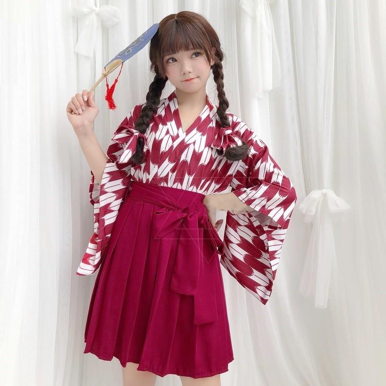 代引き手数料無料 21和ロリ 赤 着物 ワンピース ロング 巫女さん 狐 花柄 21s 保証書付 Purpicks Com