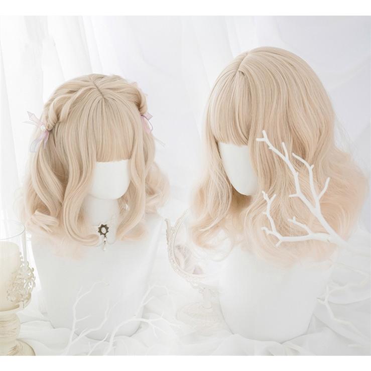 ｍ1248 フルウィッグ ミディアム ガール ウィッグ 自然 原宿 ロリータ かつら 前髪 ゴスロリ 巻き髪 姫カット 耐熱 ネット付き 日常 女性 耐熱 パーディー M1248 Hosizora 通販 Yahoo ショッピング