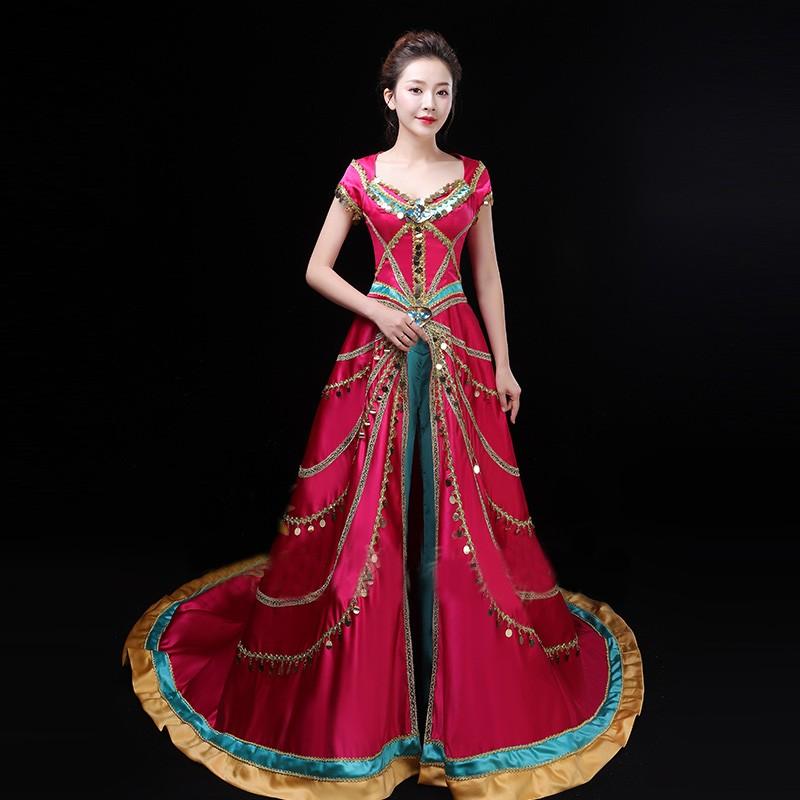 ｍ134 ハロウィン プリンセスドレス 女性 ジャスミン姫 大人用 コスチューム 中東 コスプレ ベリーダンス ラテン ダンス衣装 大人 ドレス セクシー なりきり M134 Hosizora 通販 Yahoo ショッピング