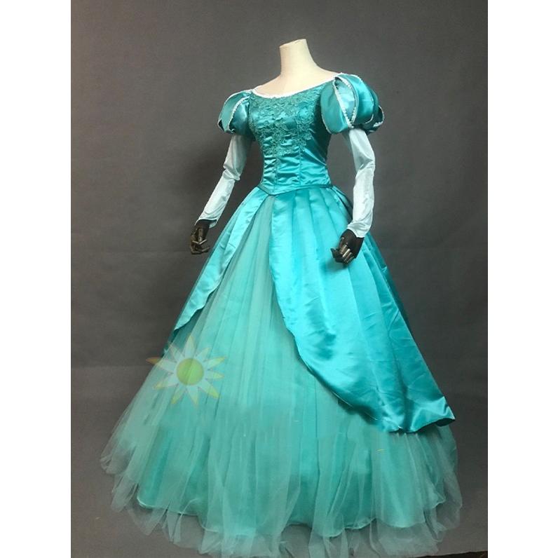 ｍ14 ハロウィン 女性用 アリエル ワンピース 人魚姫 プリンセスドレス マーメイド お姫様 コスプレ レディース なりきりワンピース 大きい ロングドレス M14 Hosizora 通販 Yahoo ショッピング