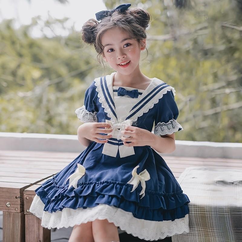 ｍ441 ハロウィン セーラー 子供ドレス ロリータ 海軍 セーラー服 ロング 水兵 制服 ワンピース 海兵 舞台衣装 子供用 プリンセス パーディー キッズ クリスマス M441 Hosizora 通販 Yahoo ショッピング