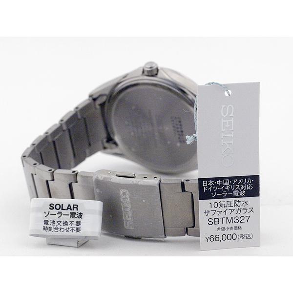 SEIKO セイコー  ソーラー電波 10気圧防水 チタン 腕時計 SBTM327の画像