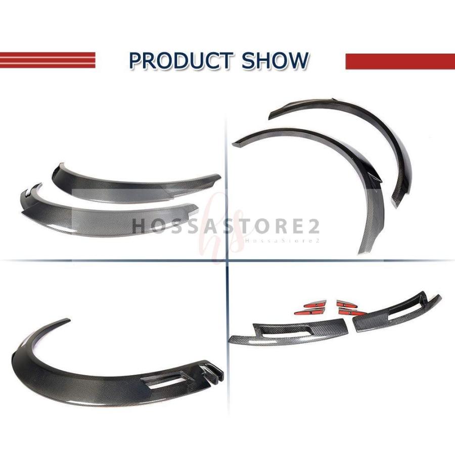 ホイールウェルリップスシボレーカマロ2D20162019フロント＆リアホイールアーチリップフェンダーフレアモールディングトリムガードカーボン