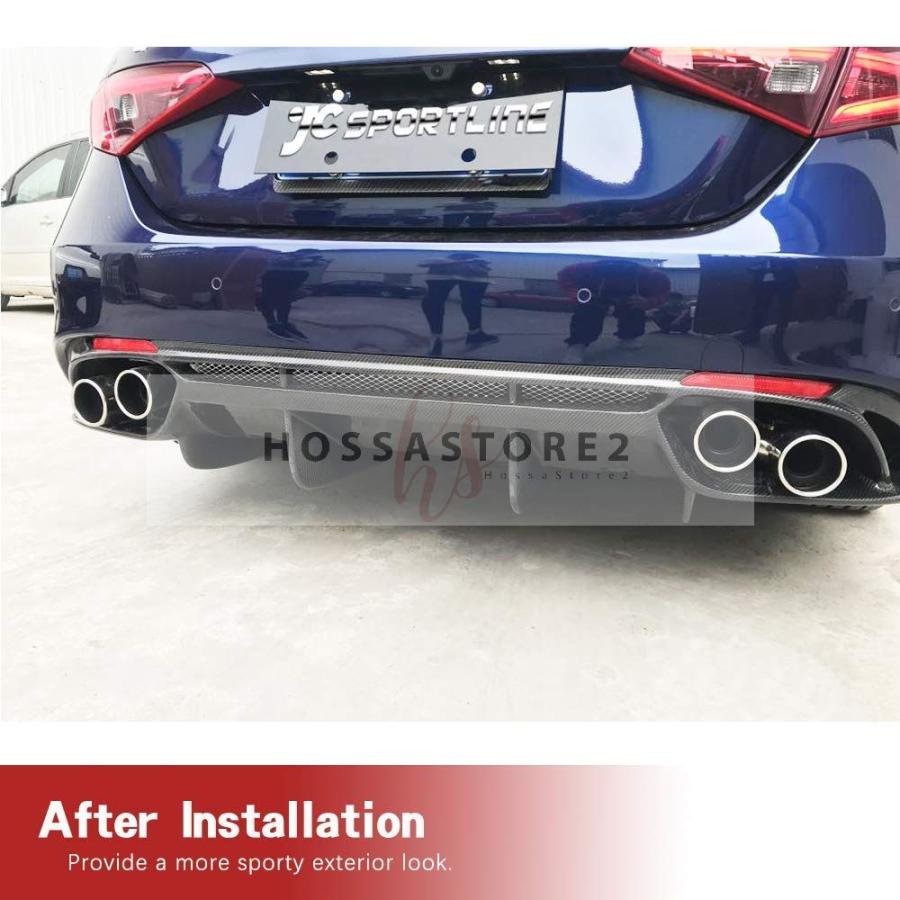 中古 アルファロメオジュリアベースセダン2015-2020カーボン バンパーリアディフューザーカバーロワーリップスポイラーボディキット 【AAA1475921310】(52205円)