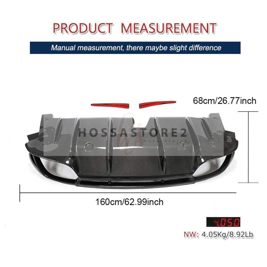 中古 アルファロメオジュリアベースセダン2015-2020カーボン バンパーリアディフューザーカバーロワーリップスポイラーボディキット 【AAA1475921310】(52205円)