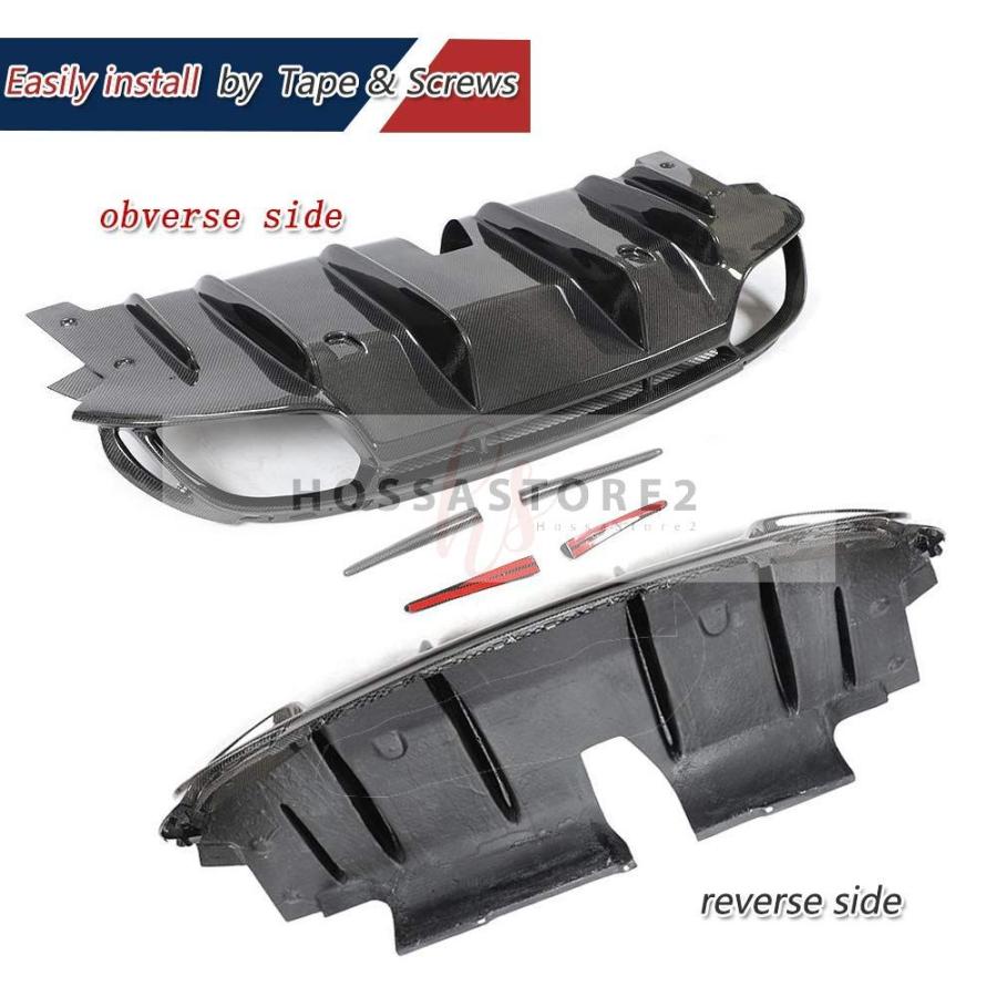 中古 アルファロメオジュリアベースセダン2015-2020カーボン バンパーリアディフューザーカバーロワーリップスポイラーボディキット 【AAA1475921310】(52205円)