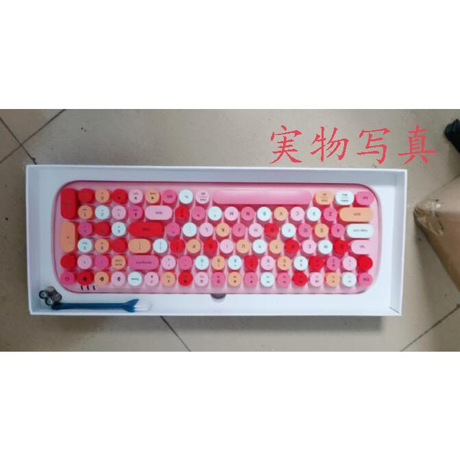 キーボード Bluetooth ワイヤレスキーボード タイプライター風キーボード レトロ かわいいキーボード 希望者のみラッピング無料 軽量 静音 円形キーキャップ コンパクト 無線キーボード