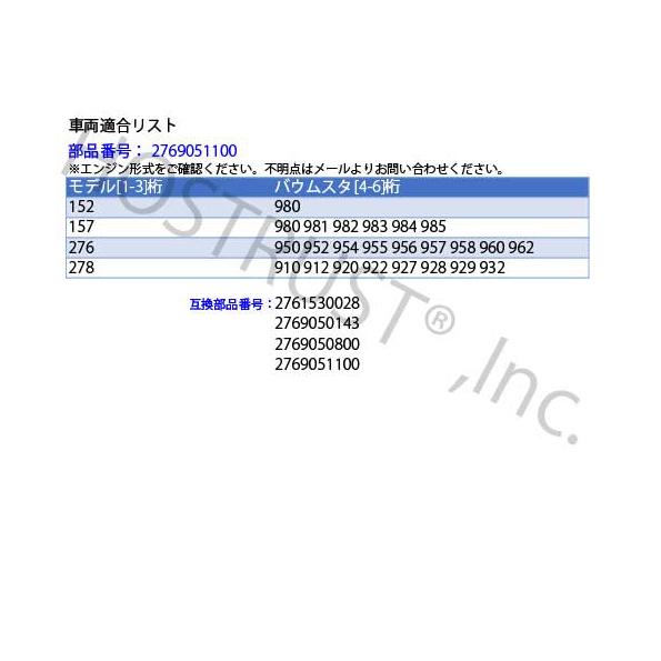 【限定100セット】メルセデスベンツ カムシャフトポジションセンサー（4個セット） 2769051100 2769051000｜hostrust｜05