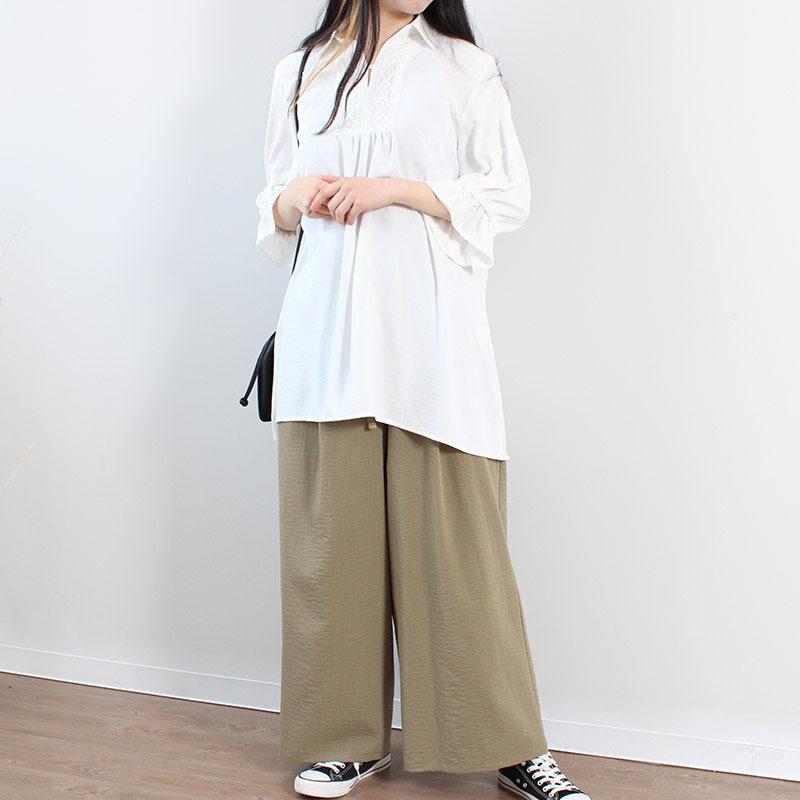 MB mint breeze セール レース切替え スキッパー チュニック MB mint breeze セール レース切替え スキッパー チュニック