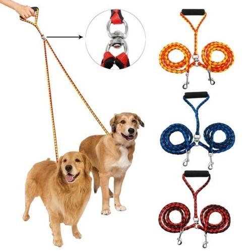 犬 リード 2匹 ２頭 二頭引き ペット用品 お散歩 絡まない T P0115 ホットスタイル 通販 Yahoo ショッピング