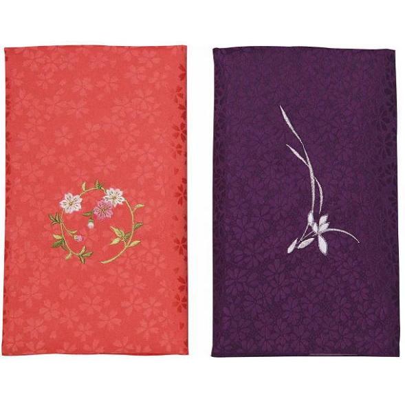 折りたたみふくさ(ピンク・パープル) コジット 2色セット ふくさ 半分  