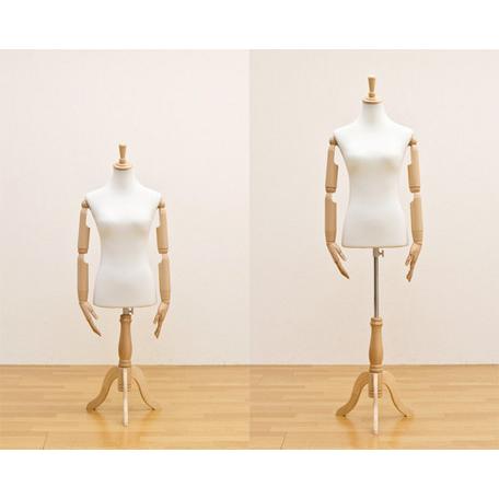 ◇送料無料◇アーム付 トルソー アイボリー 女性用 婦人用 マネキン M