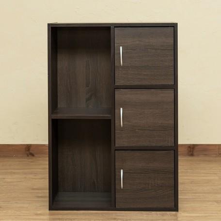 ◇送料無料◇マルチラック扉付き ウォールナット WAL カラーボックス