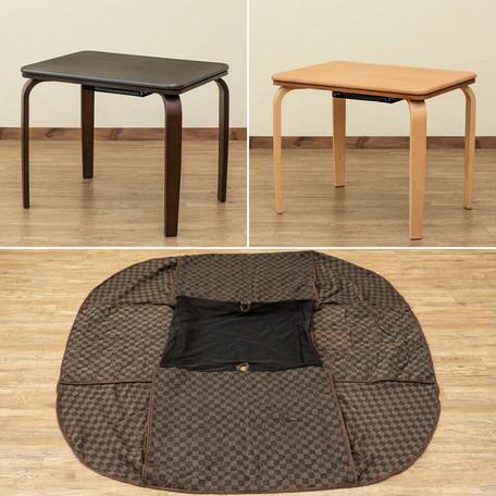 ◆送料無料◆ダイニングコタツ掛布団セット 80x60 ブラウン 80x60cm 長方形 ダイニングコタツ 掛布団 2点セット 炬燵 冬