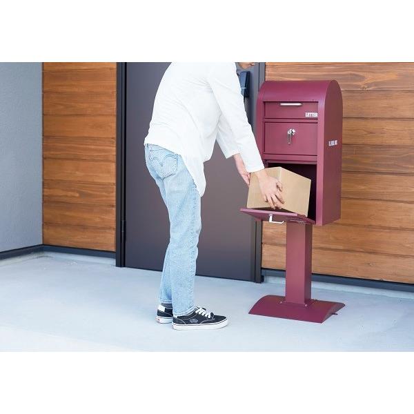 宅配BOX付スタンドポスト(U.S.)グリーン S22-0521-GR 宅配 宅配BOX付スタンドポスト(U.S.)グリーン S22-0521-GR 宅配