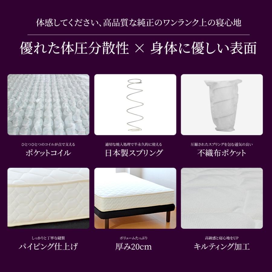 マットレス スモールシングル70サイズ コンビネーションポケットコイル