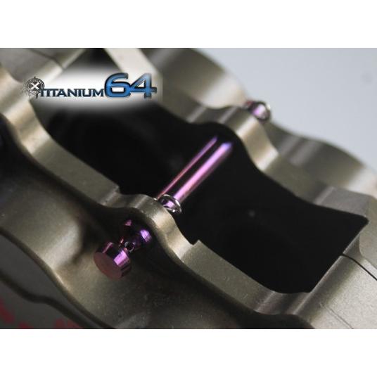 ブレンボ40mmレーシングキャリパー用チタンパッドピン : ROUND STAR