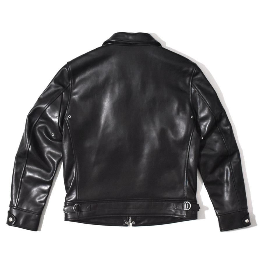 LIASON (リエゾン) モーターサイクルジャケット 馬革 ホースハイド ブラック OT-220003JKT ブルゾン レザー ミリタリー スポーツジャケットの画像
