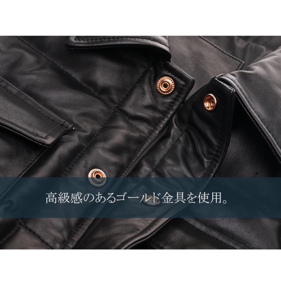 LIASON (リエゾン) ライトに着用できるヘビーアウター・馬革レザーダウンシャツジャケットの画像