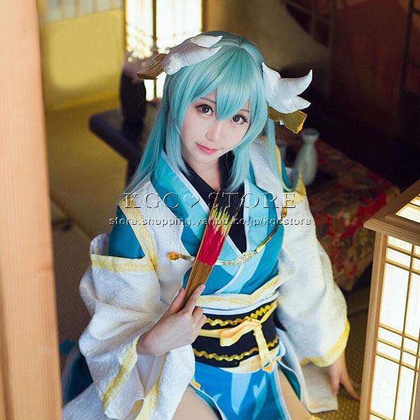 送料無料 Fate Grand Order 風 清姫 ハロウィン変装 コスプレ衣装 ウィッグ 靴 Cosplay Cosplay