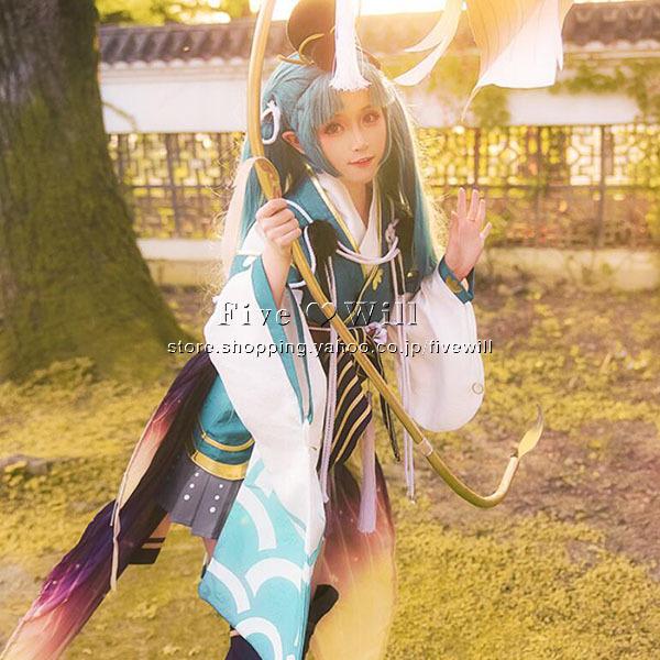 送料無料◆陰陽師 風 蛍草 コスプレ衣装 ウィッグ cosplay アニメ コスチューム イベント ハロウィン変装