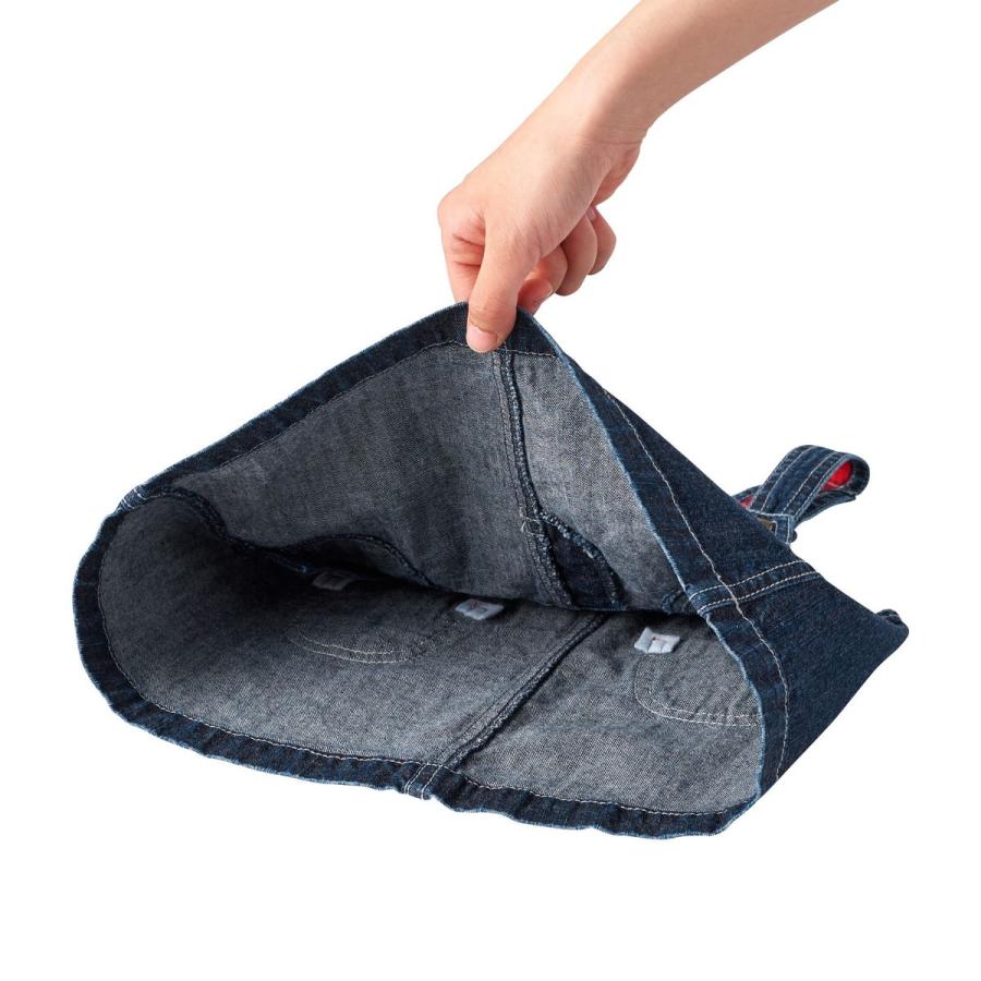 MIKI HOUSE（ミキハウス） ジャンパースカート 白 茶 インディゴブルー