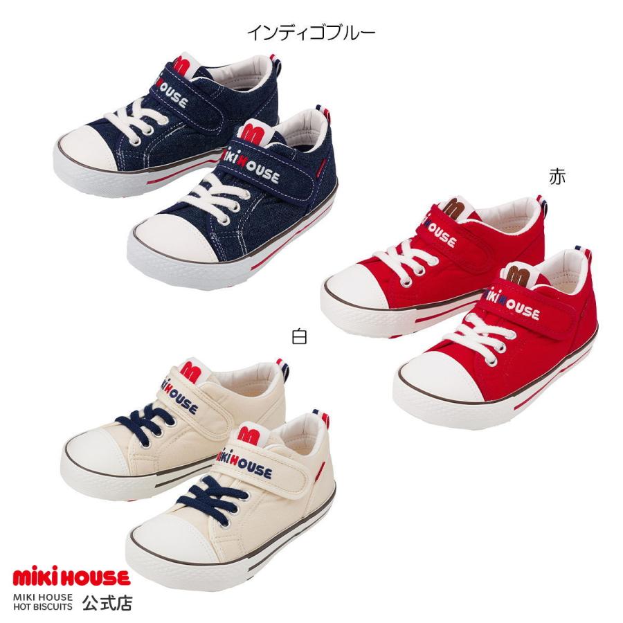 ミキハウス キッズシューズ 靴 くつ 白 赤 インディゴブルー 16cm 17cm 18cm 19cm MIKIHOUSE : 10-9467-494  : ミキハウスホットビスケッツ公式店 - 通販 - Yahoo!ショッピング